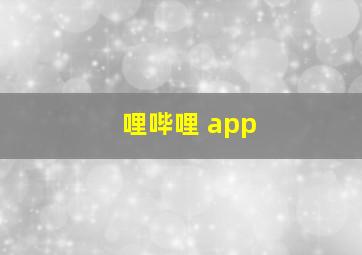 哩哔哩 app